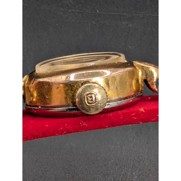 Vintage BENRUS Ladies Watch 17 Jewels Manual Wind RUNNING Gold Tone Speidel Band main image 7